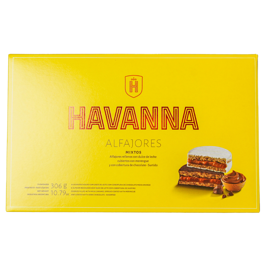 Alfajor chocolate y merengue mix BOX (6 units)