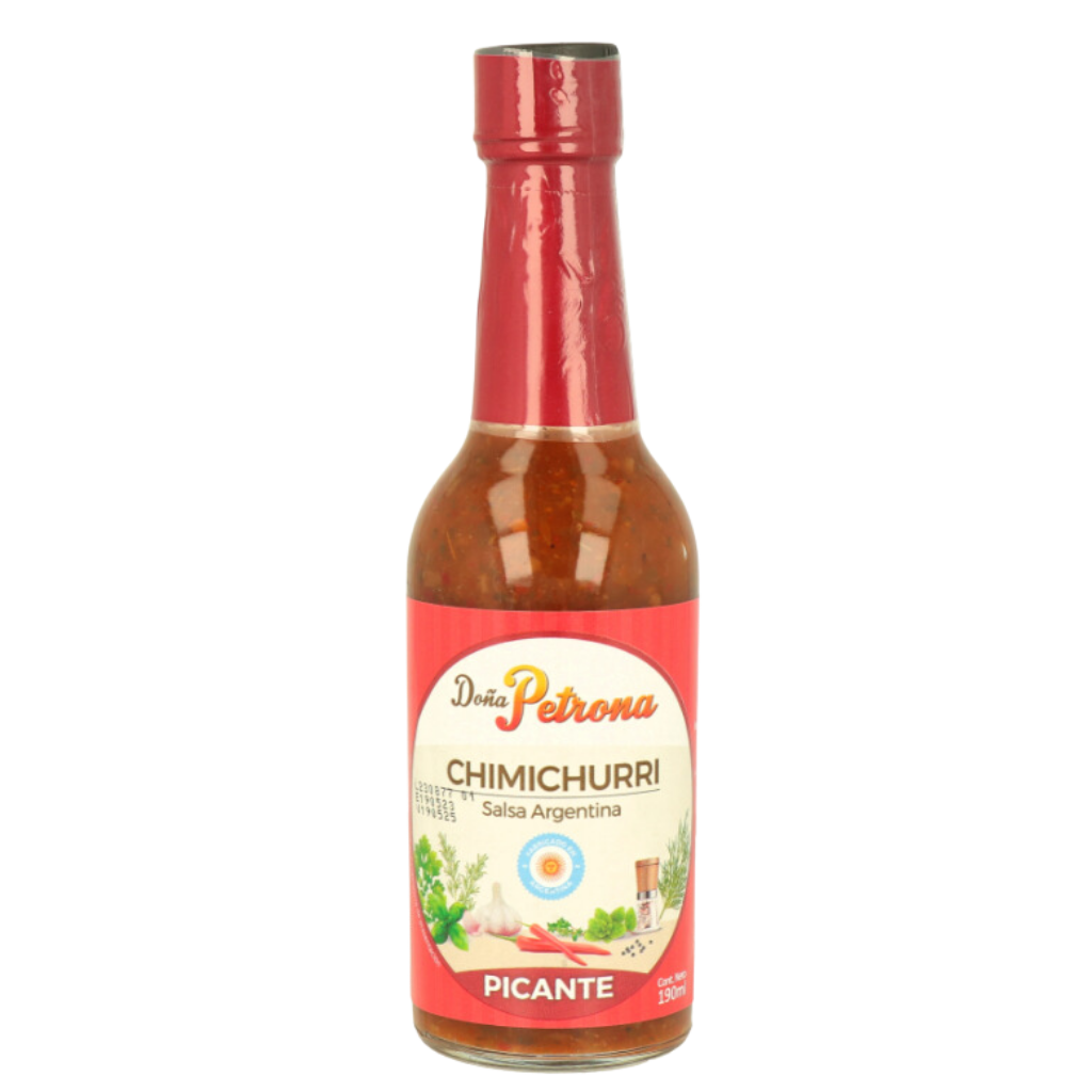 Doña Petrona spicy chimichurri 190ml — Argentine herb sauce with chili
