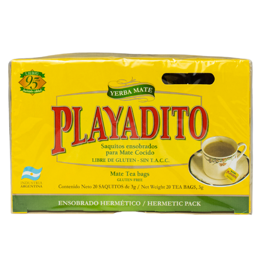  Box of Playadito mate cocido tea bags from Cooperativa Liebig, Argentine yerba mate at Migas Denmark.