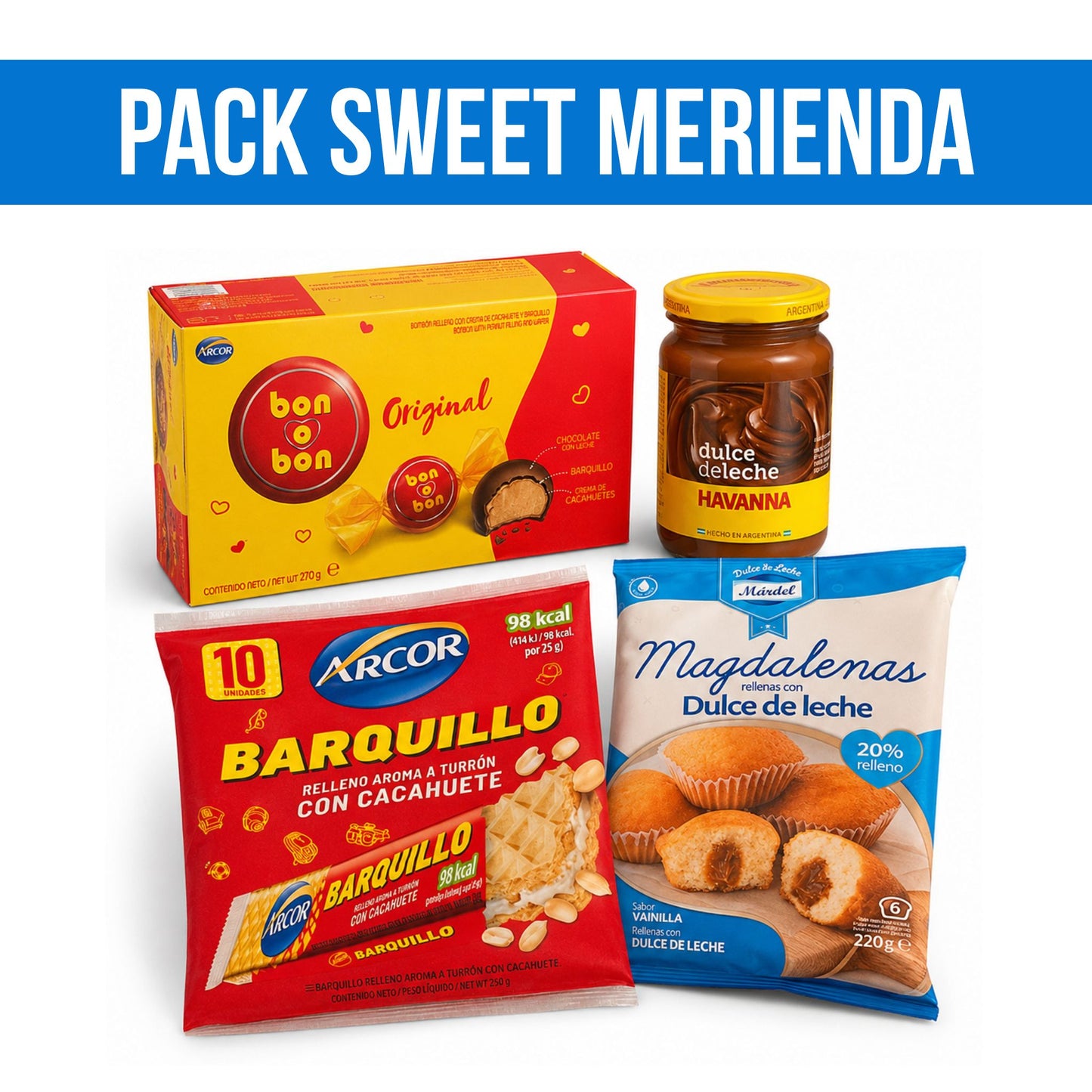 Sweet Merienda Argentina Pack · 4 Argentine Snacks Bundle